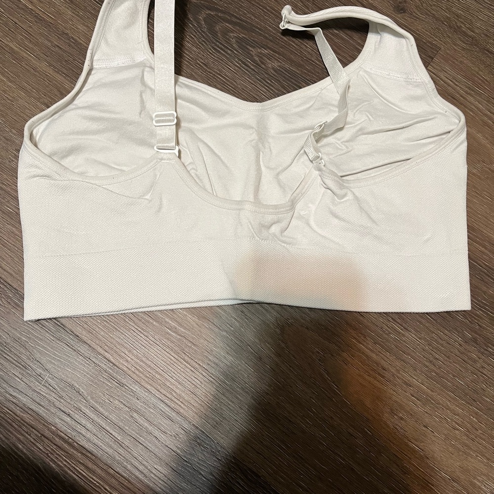 Puma Women's White Sports Bra - Picture 2 of 3
